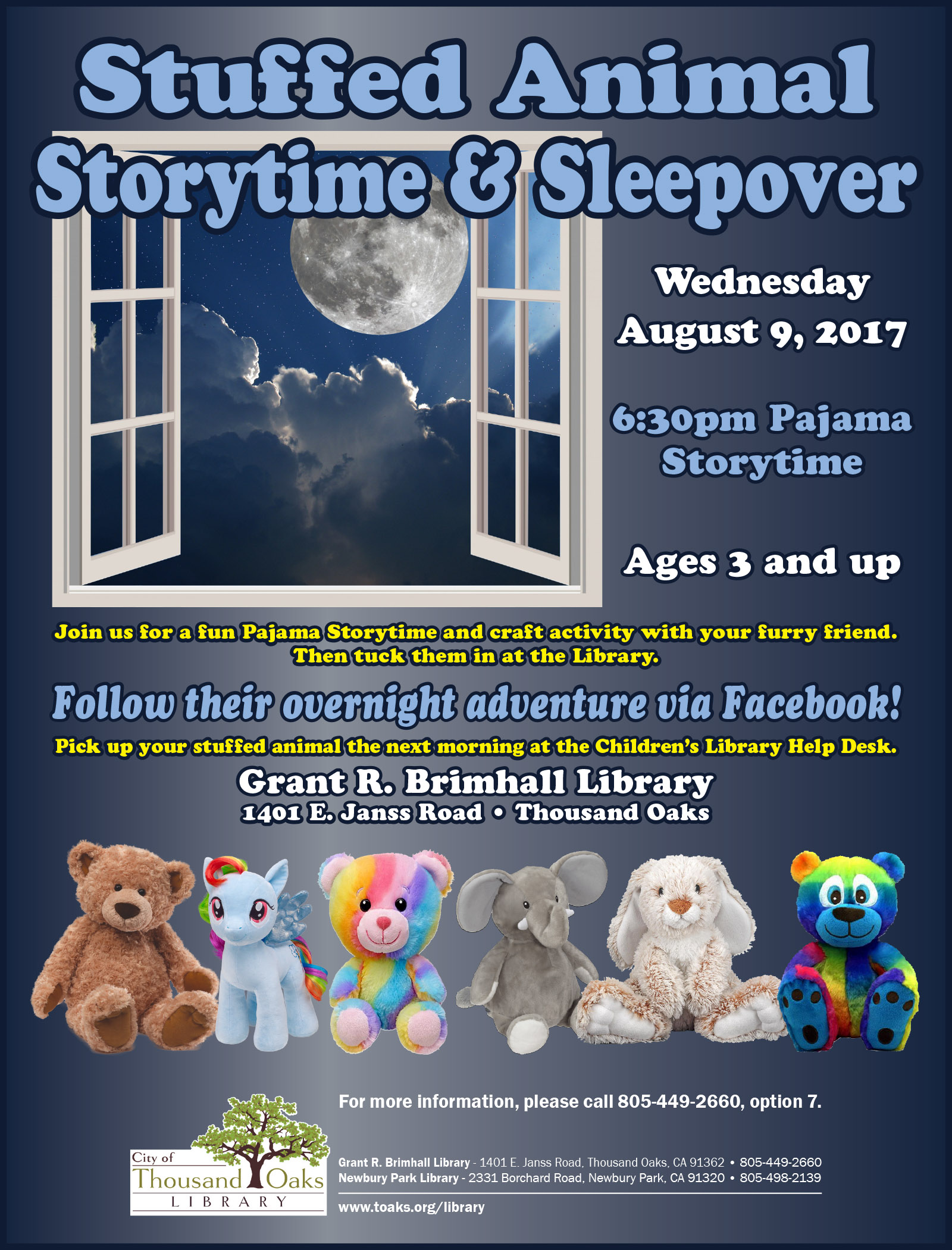Stuffed Animal Sleepover - Aug 2017