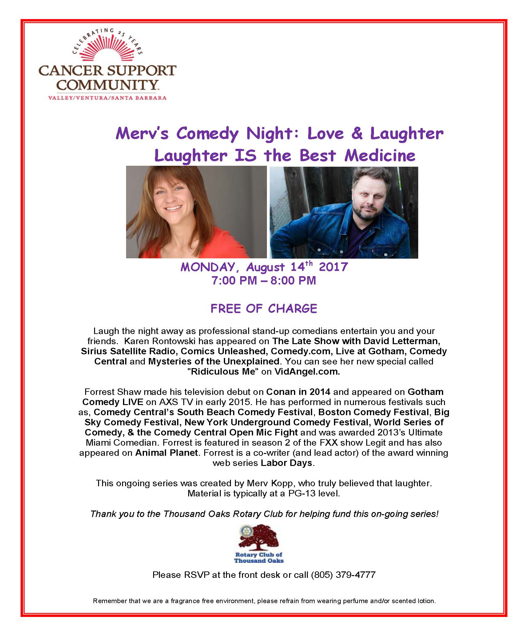 8-14 Comedy Flier
