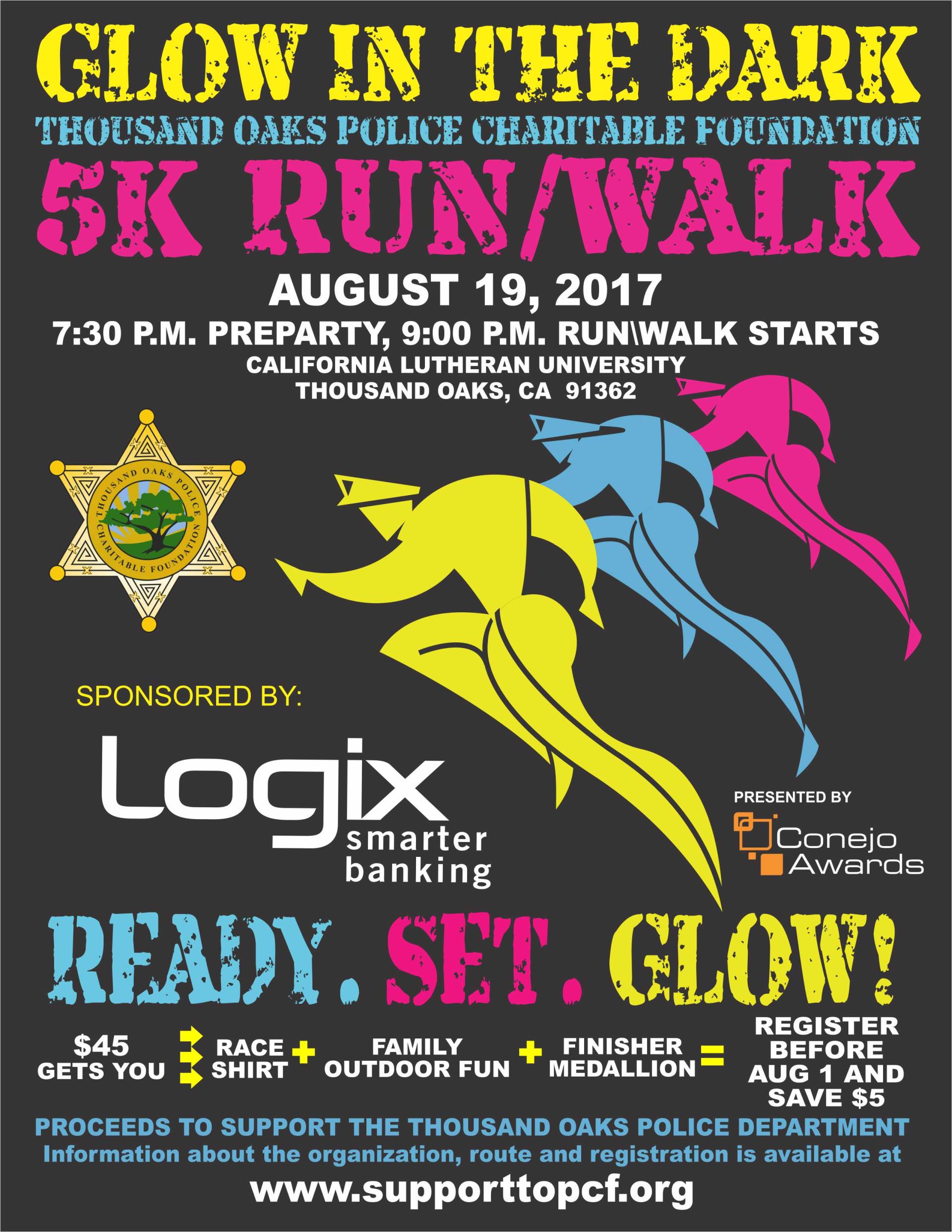 2017 Glow Run Poster