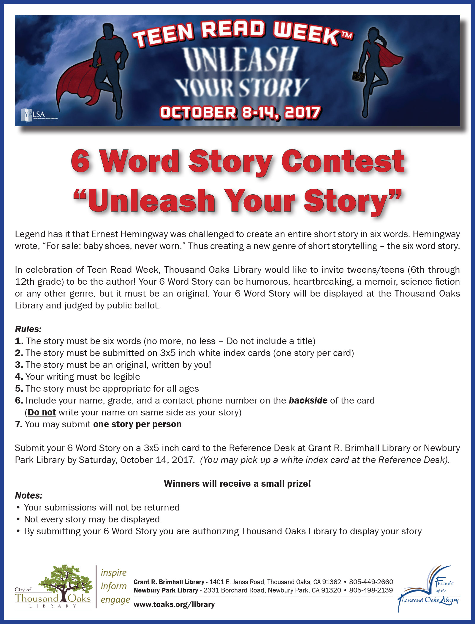 6 Word Story - Oct 20171