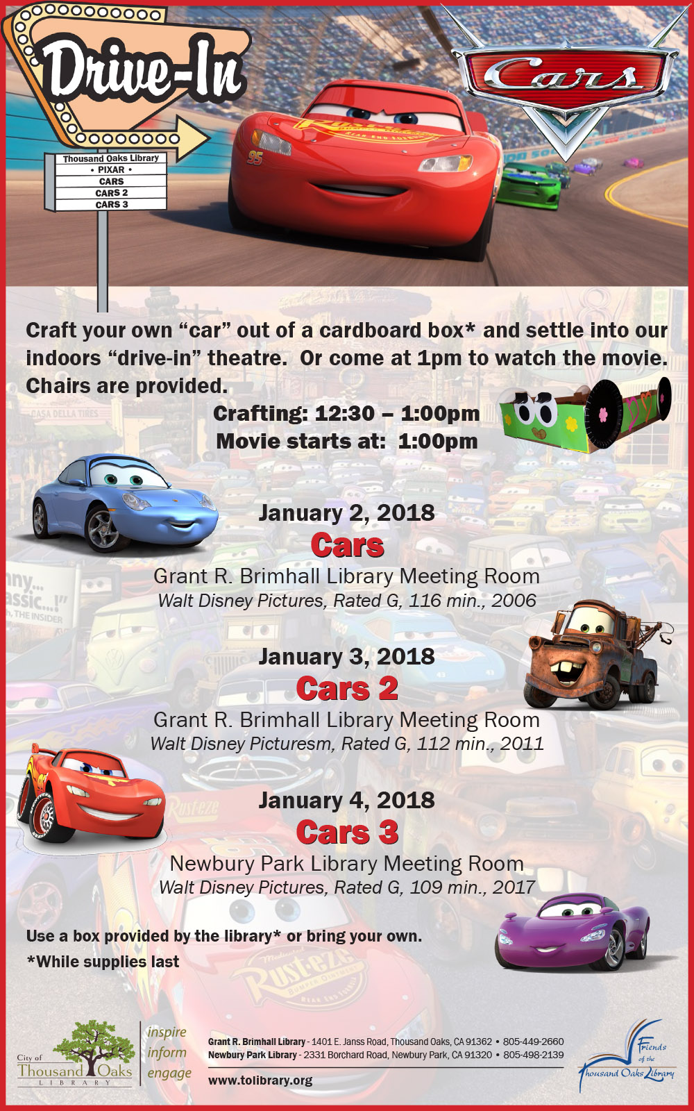 Cars Movies - Jan 2018