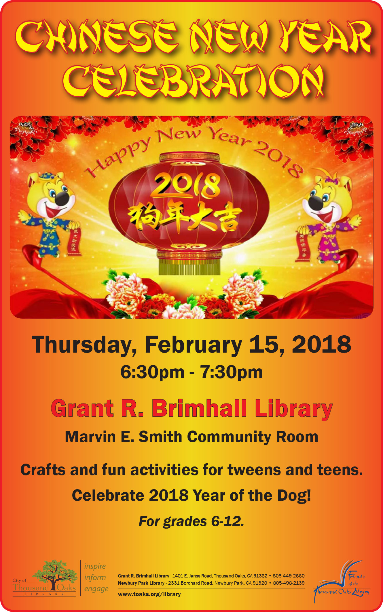 Chinese New Year - Feb 2018