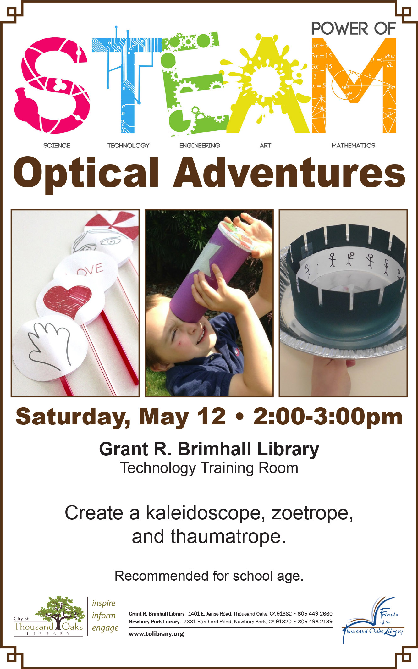 STEAM Optical Adventures - May 2018