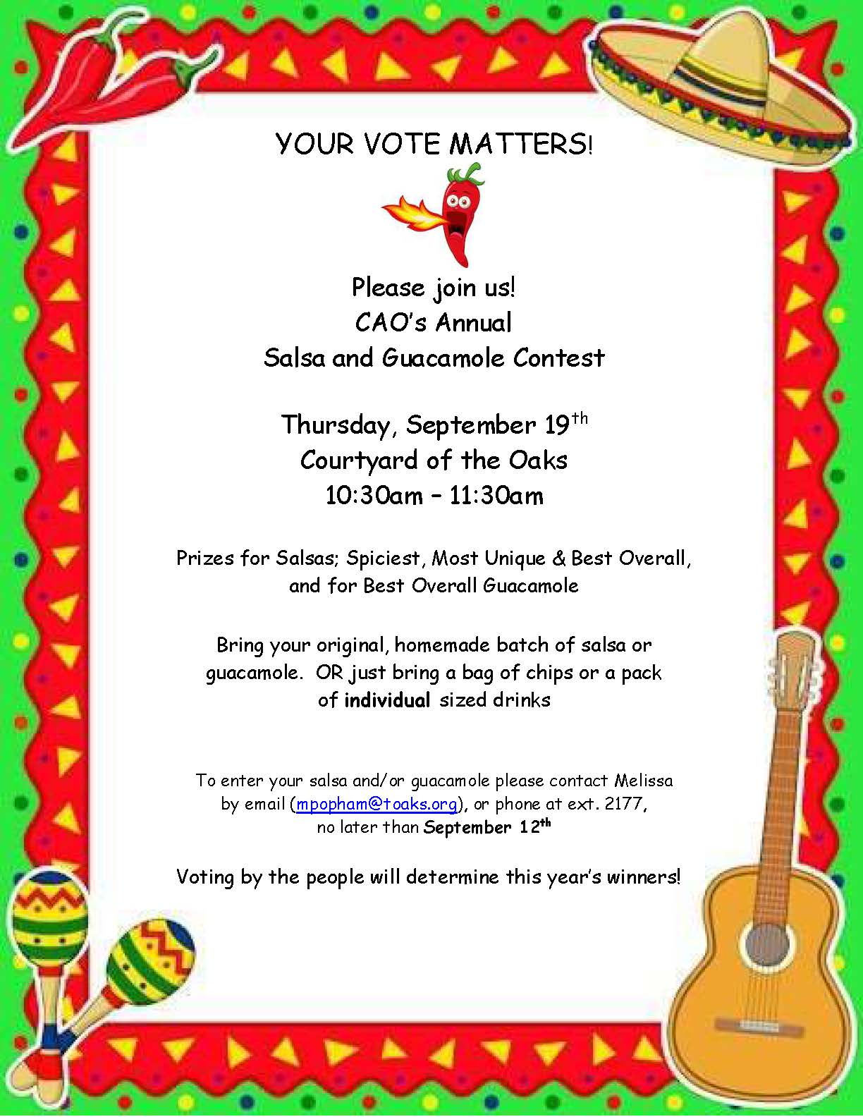 Salsa  Guacamole Flyer