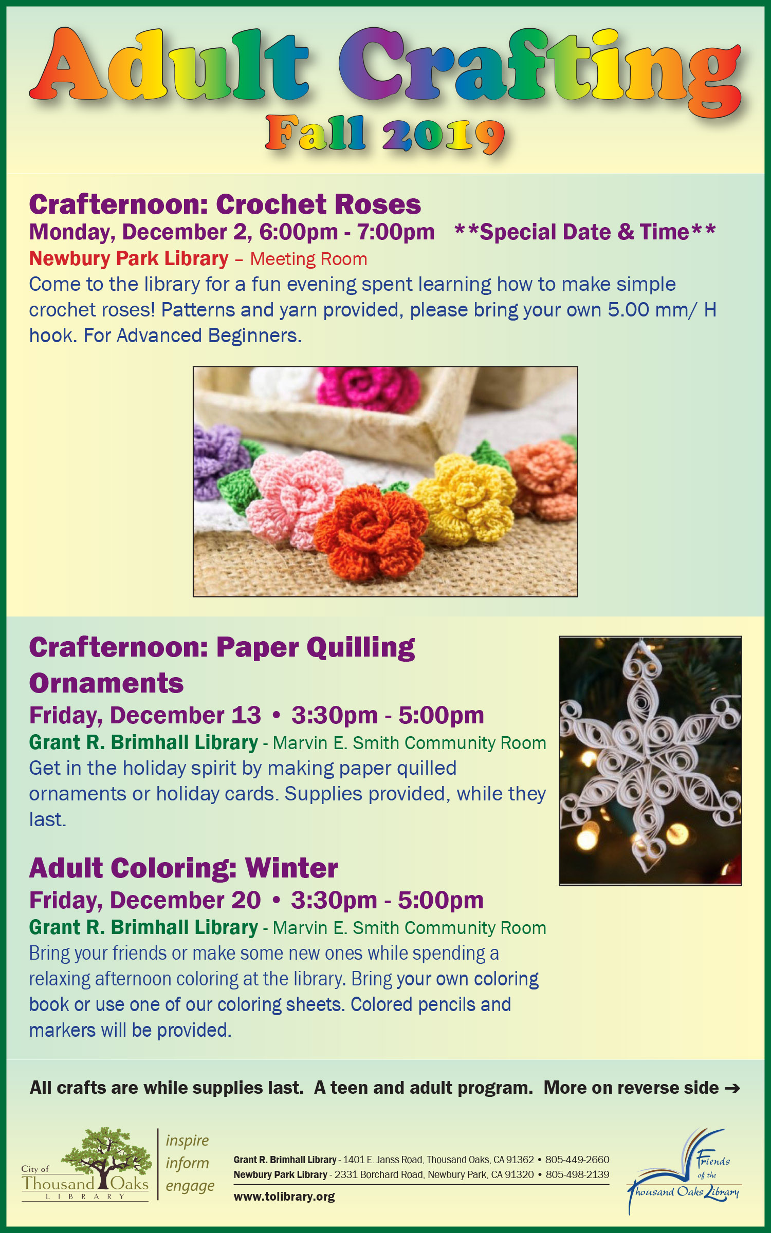 Adult Crafting - Fall 2019 - Side 2