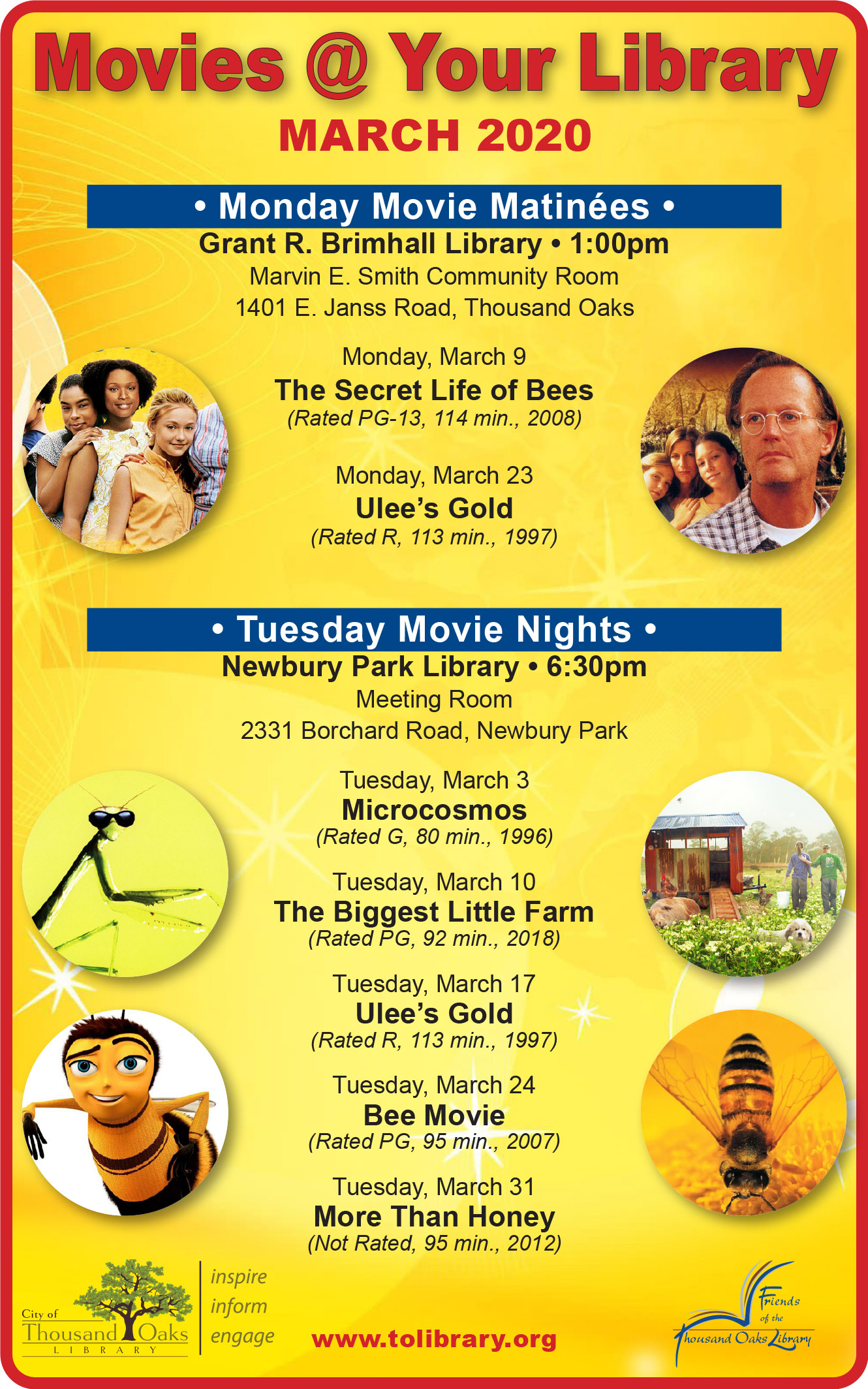 Movies @ Your Library - March 2020