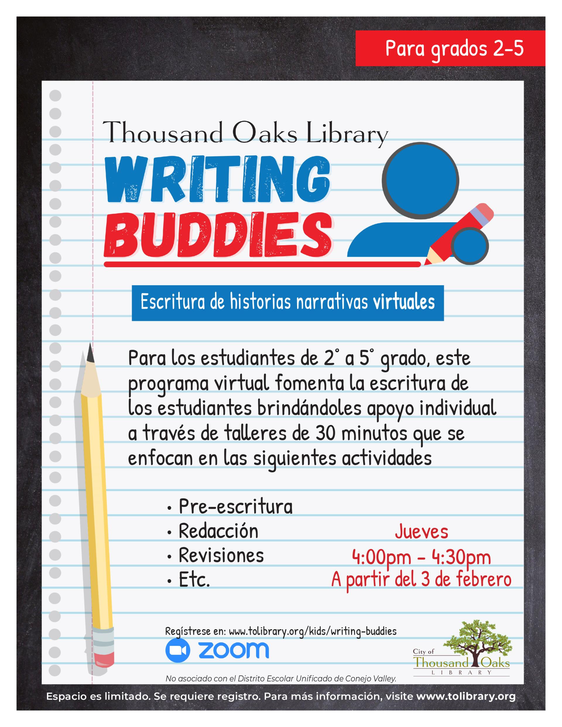 Writing Buddies - Winter 2022 SPANISH