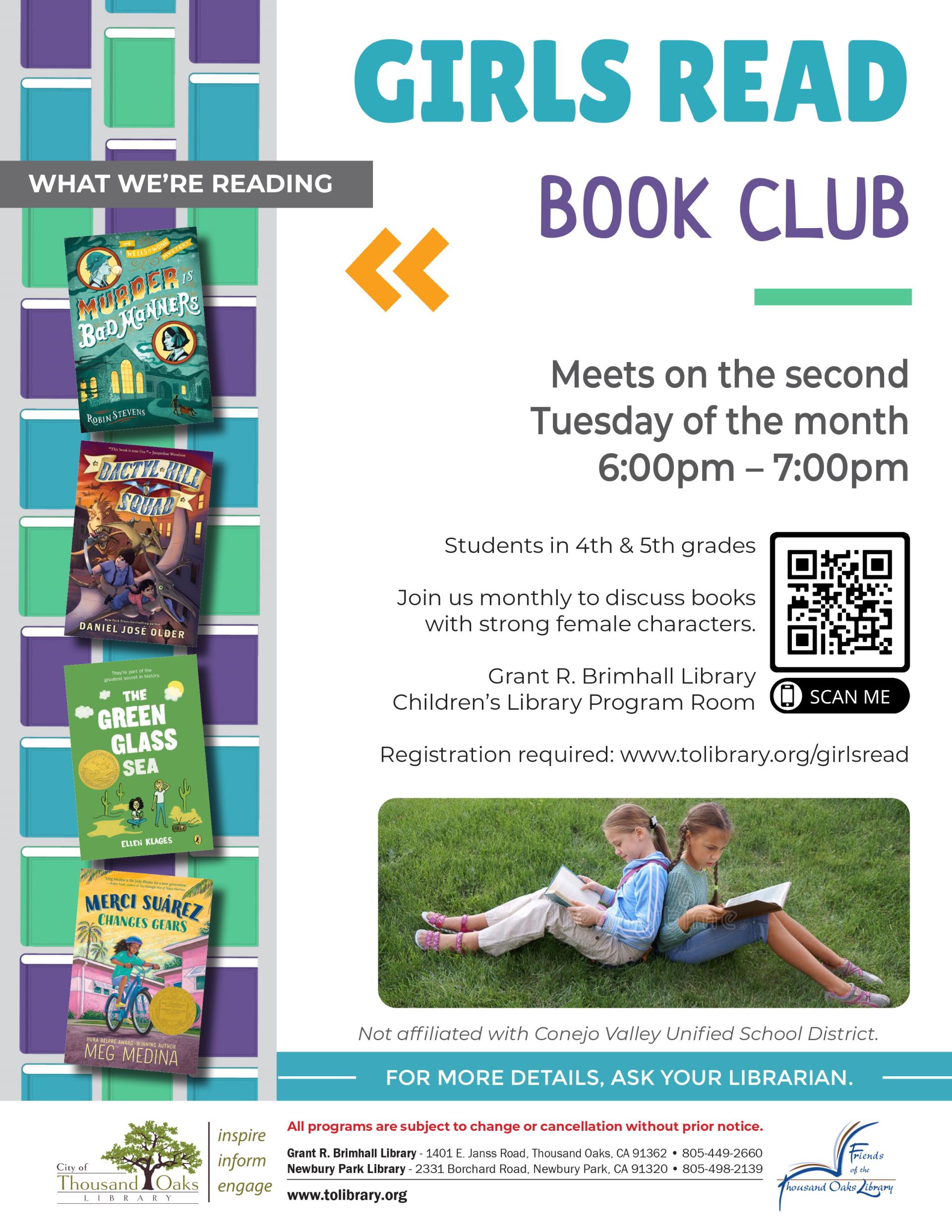 Girls Read Book Club - Winter 2022 ENGLISH