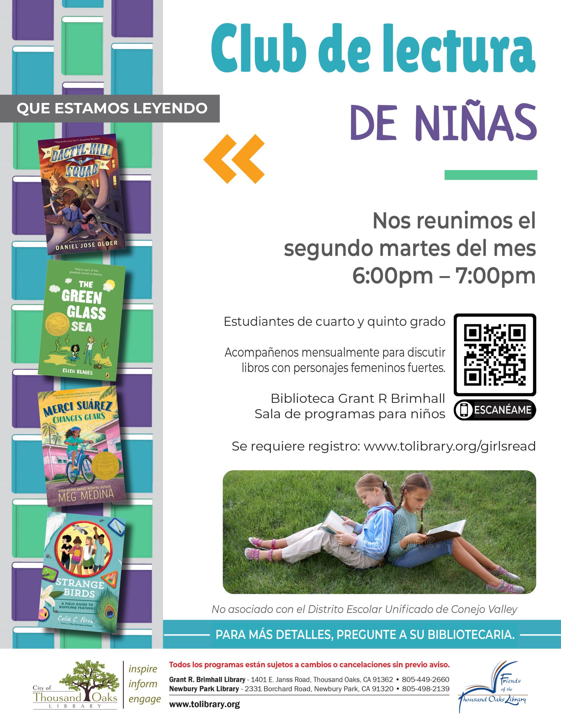 Girls Read Book Club - Spring 2022 SPANISH