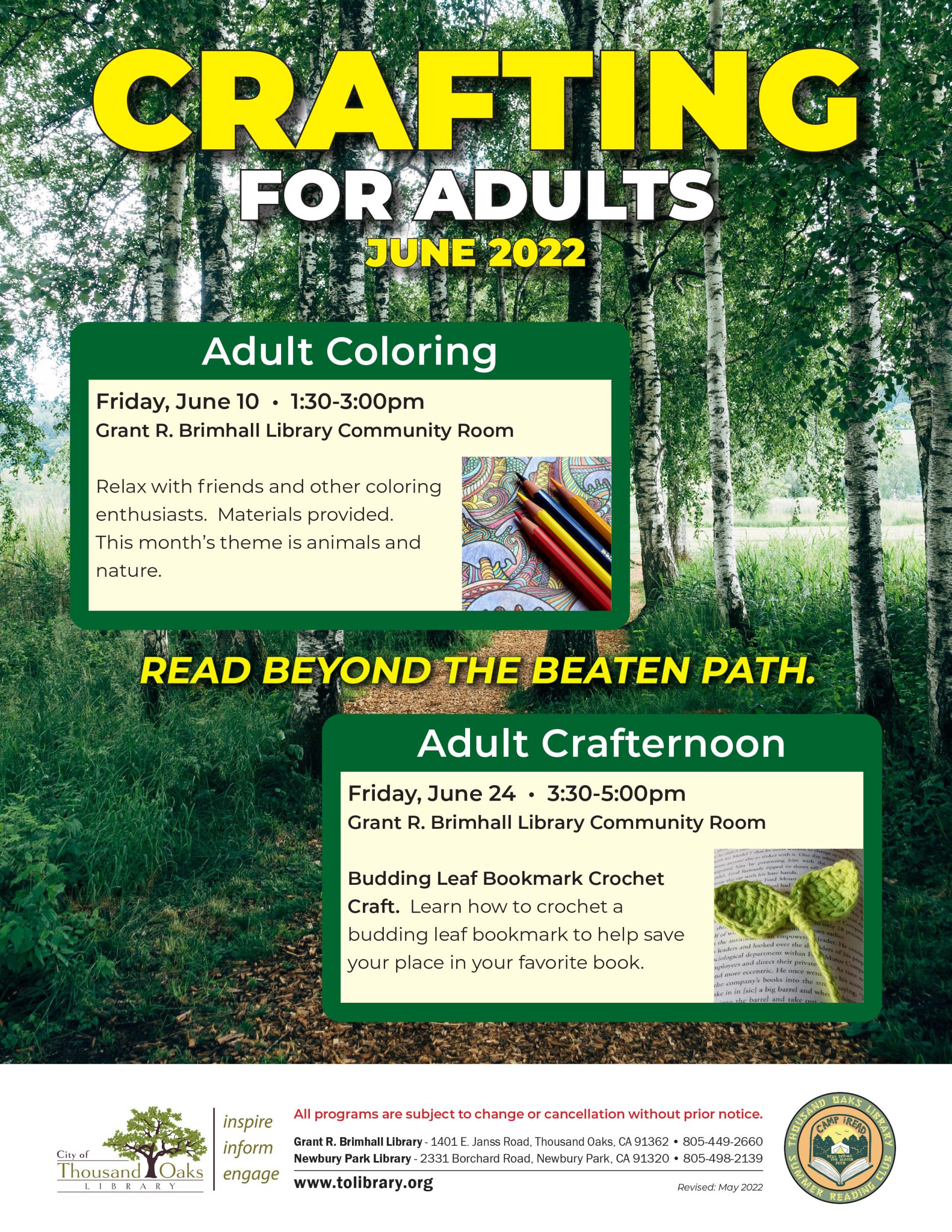 Crafting for Adults - June 2022