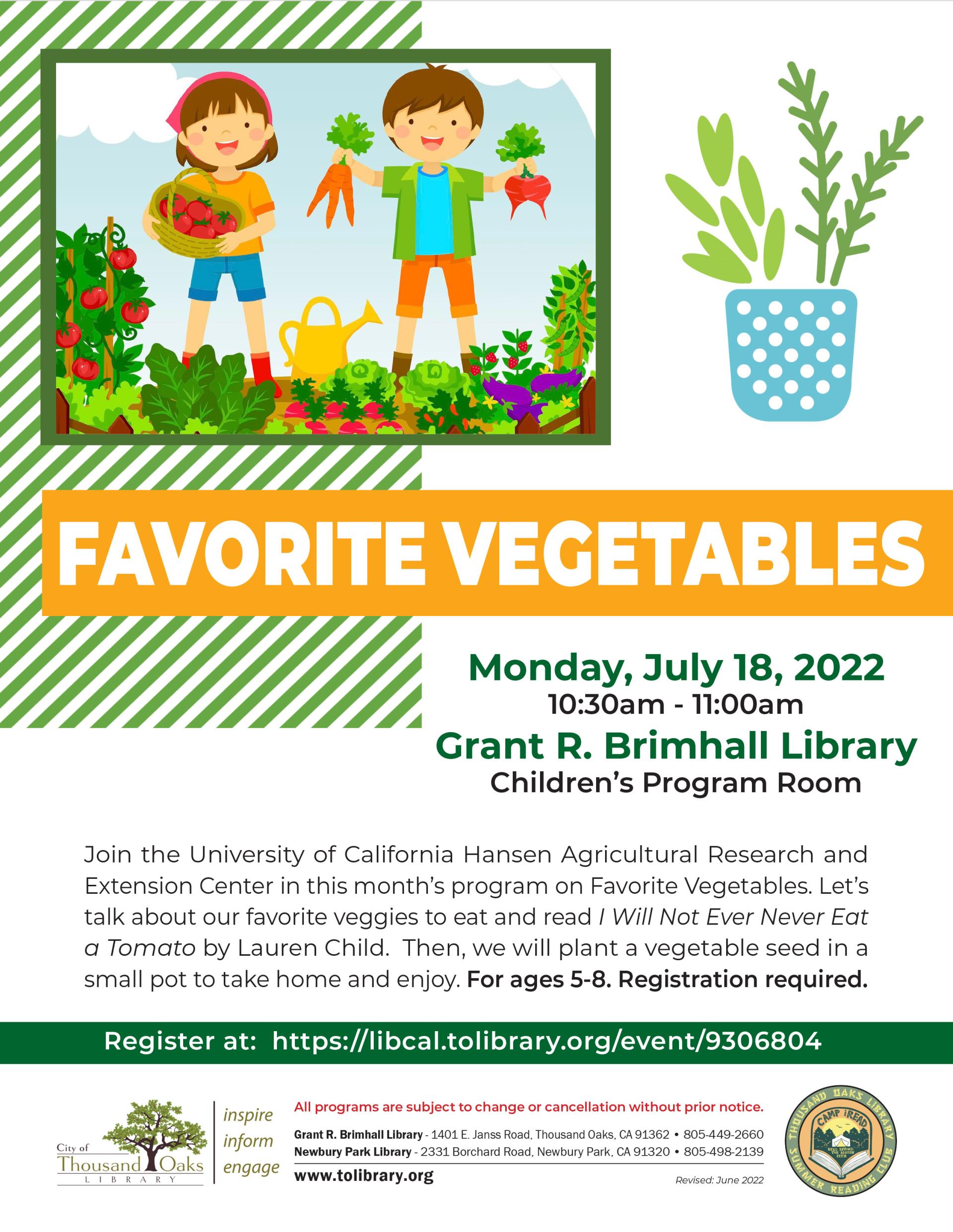 Favorite Vegetables - July 2022