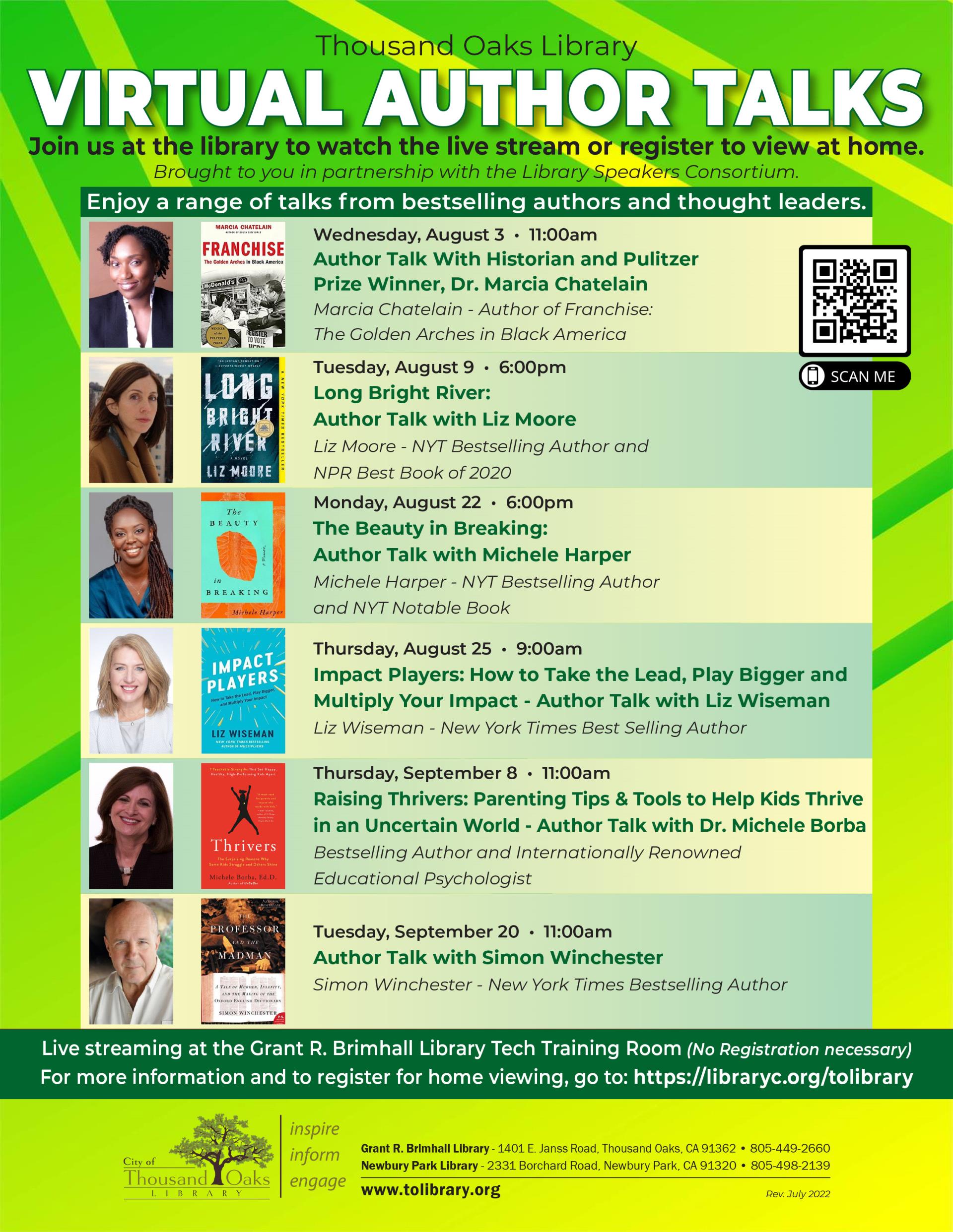 Author Talks - Aug  Sept 2022