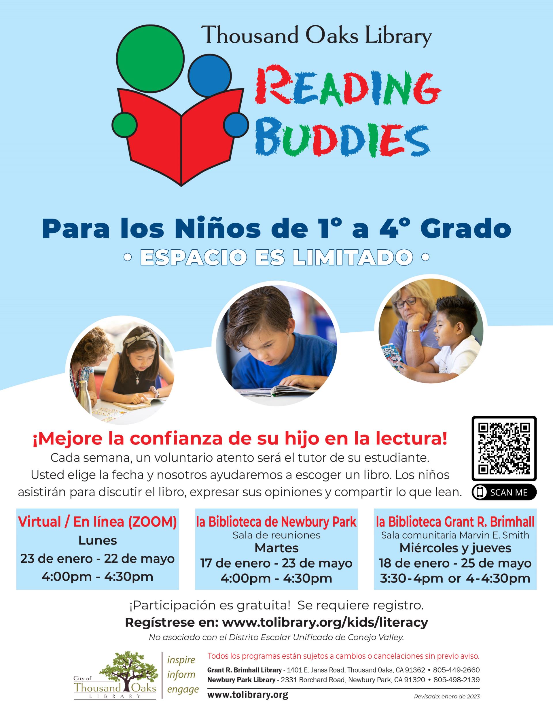 Reading Buddies Winter 2023 SPANISH
