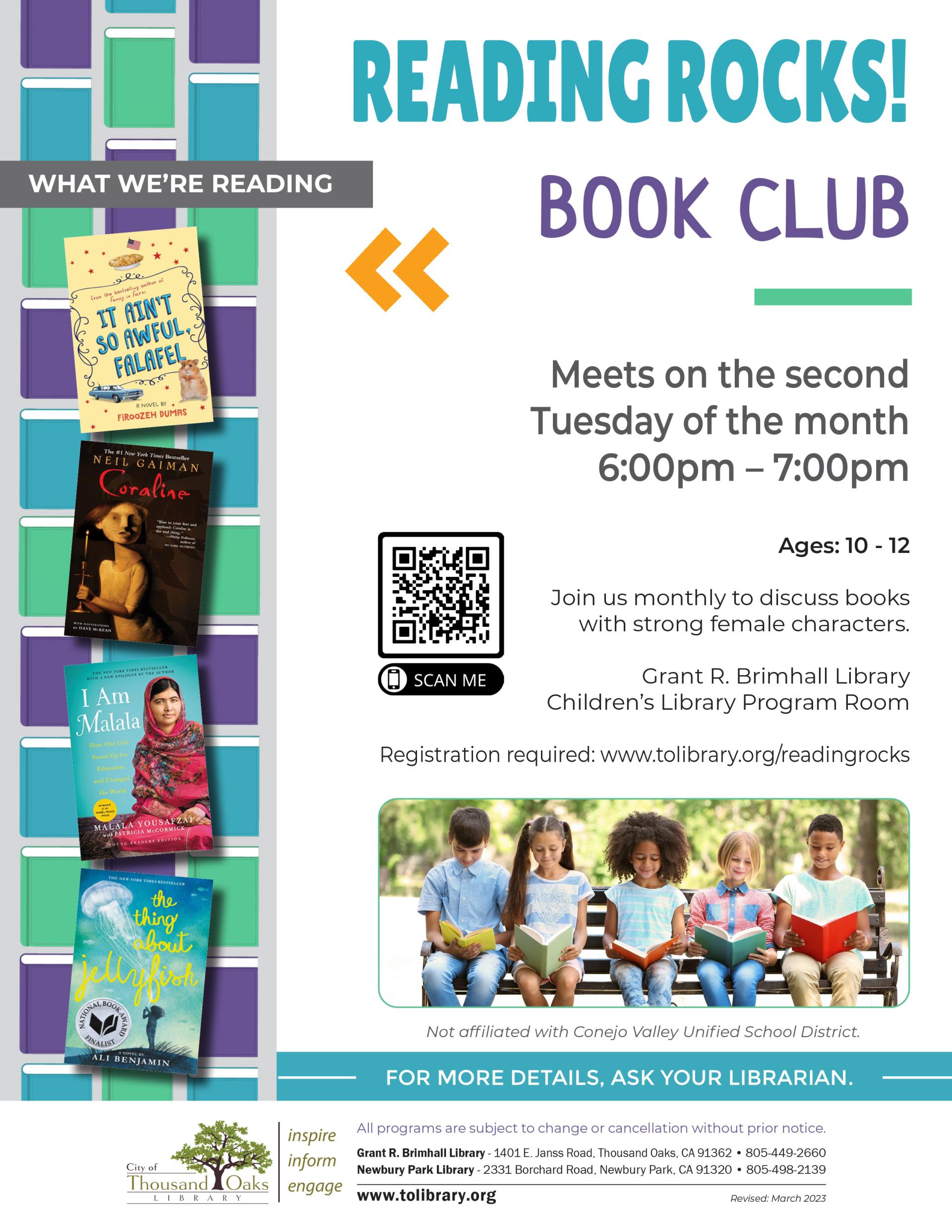 Reading Rocks! Book Club Spring 2023 ENGLISH