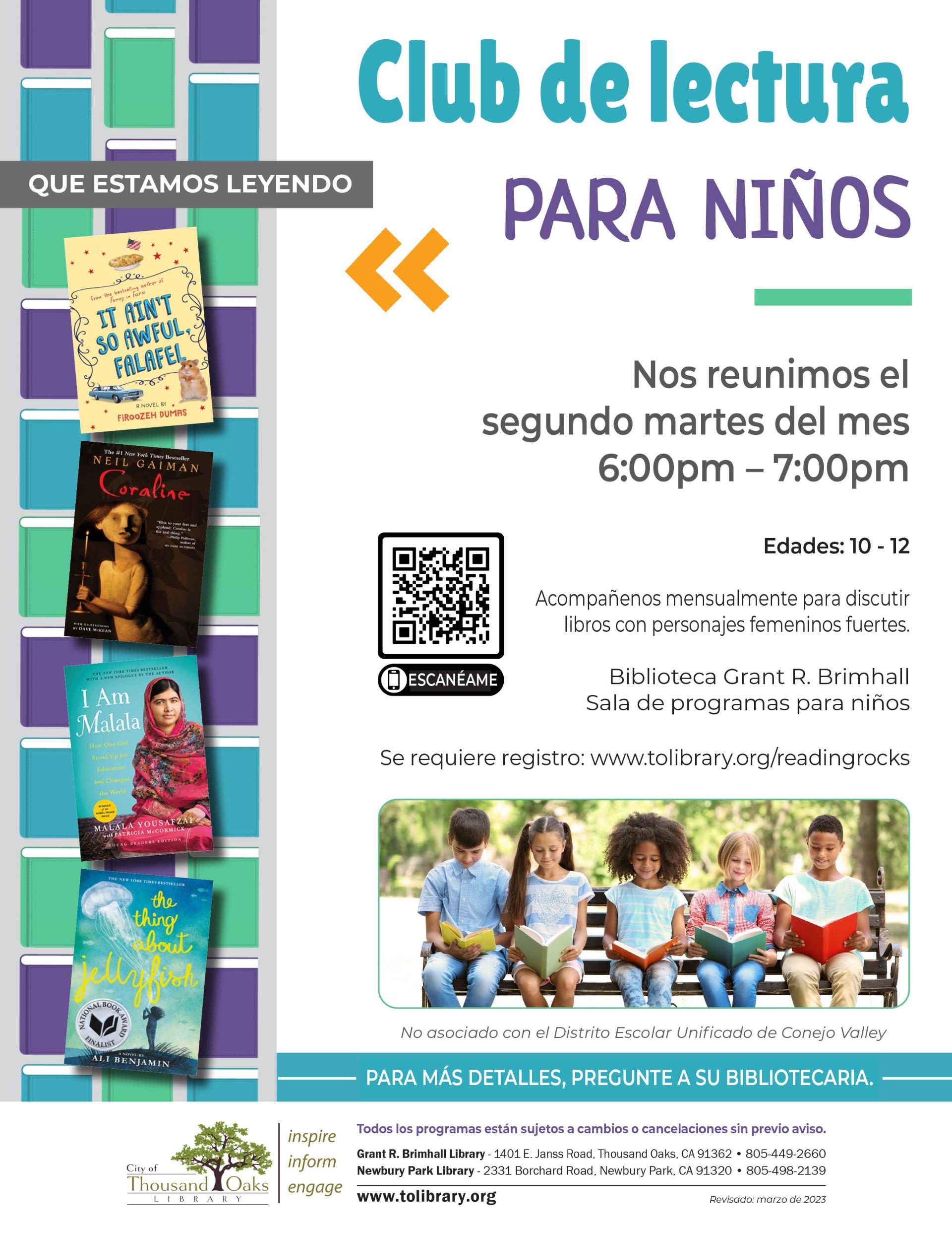 Reading Rocks! Book Club Spring 2023 SPANISH