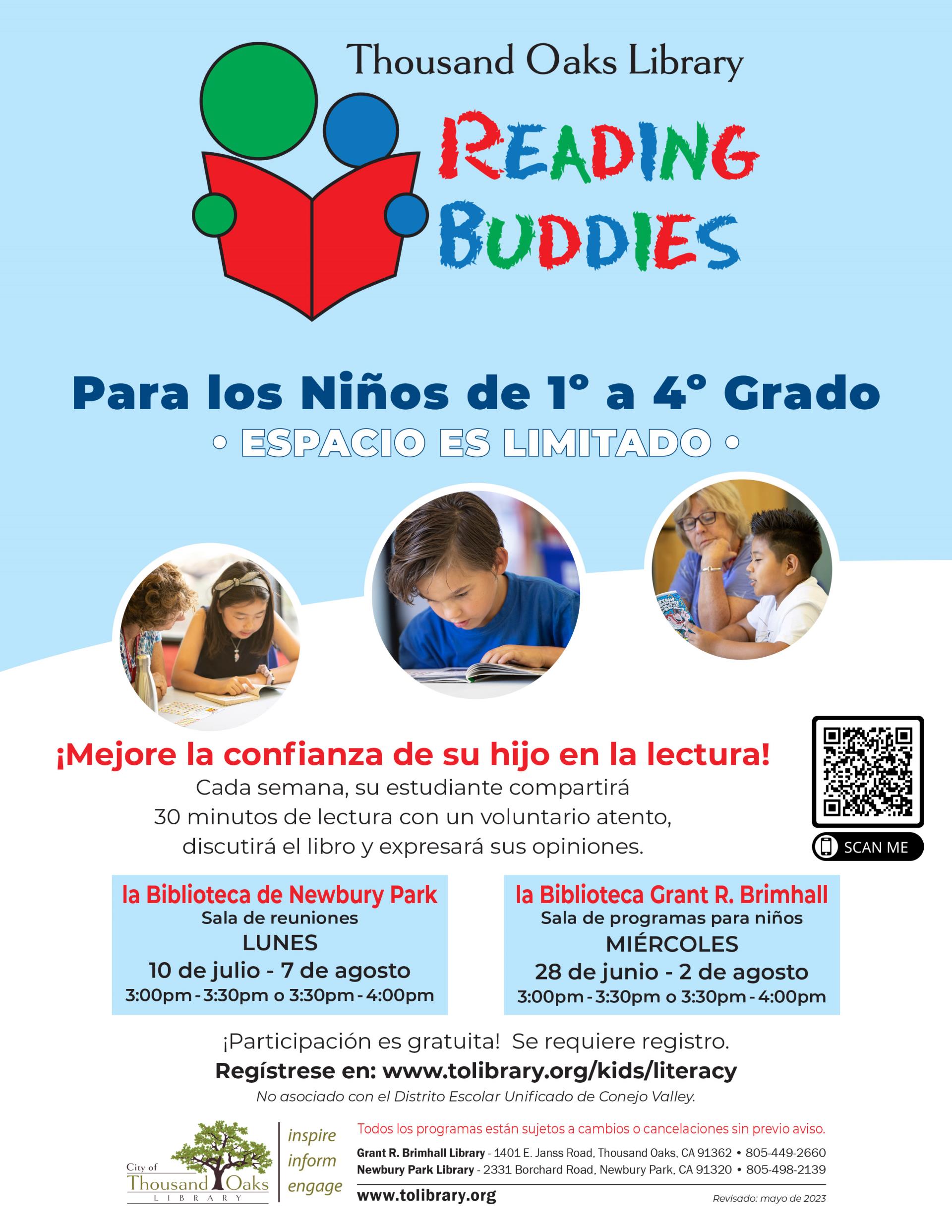 Reading Buddies Summer 2023 SPANISH