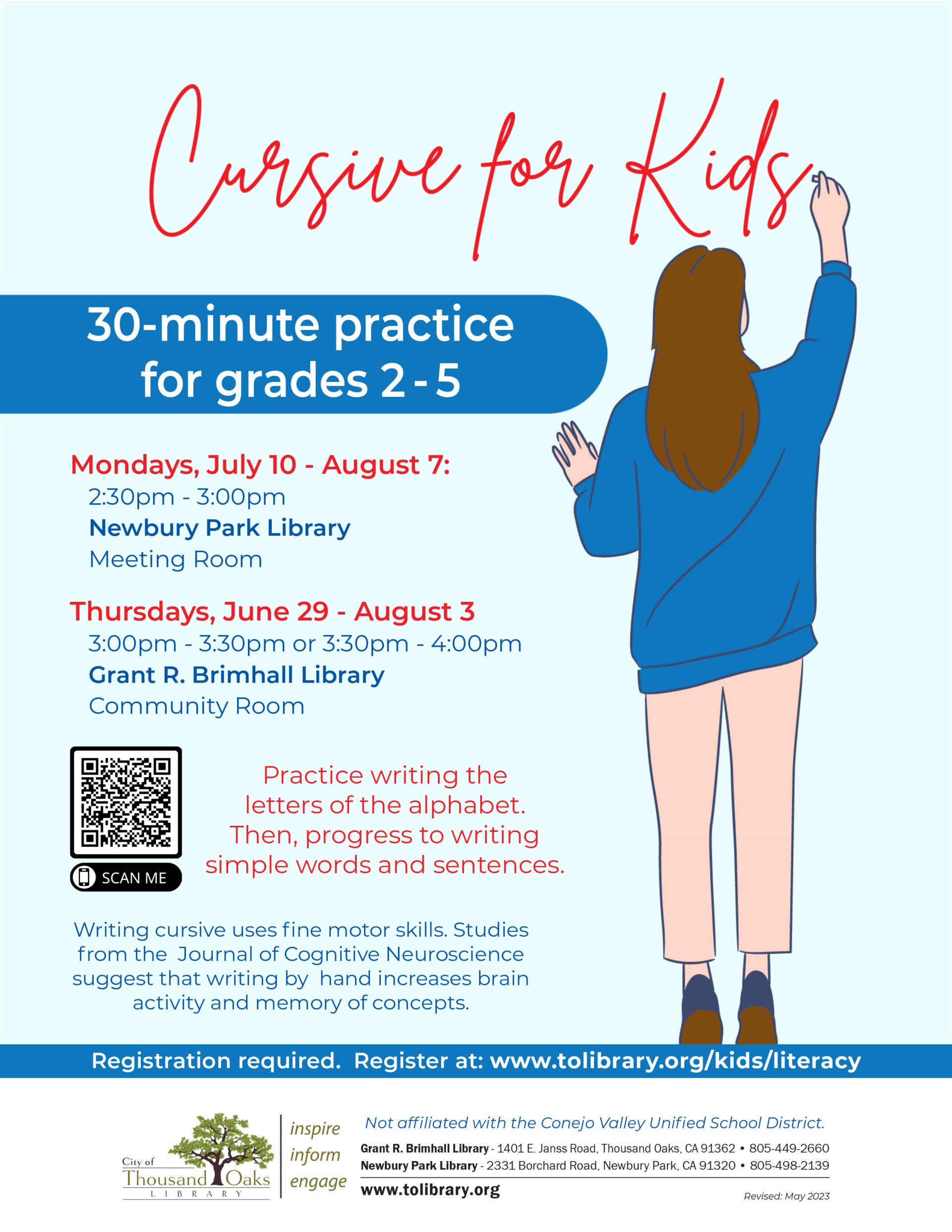 Cursive for Kids - Summer 2023