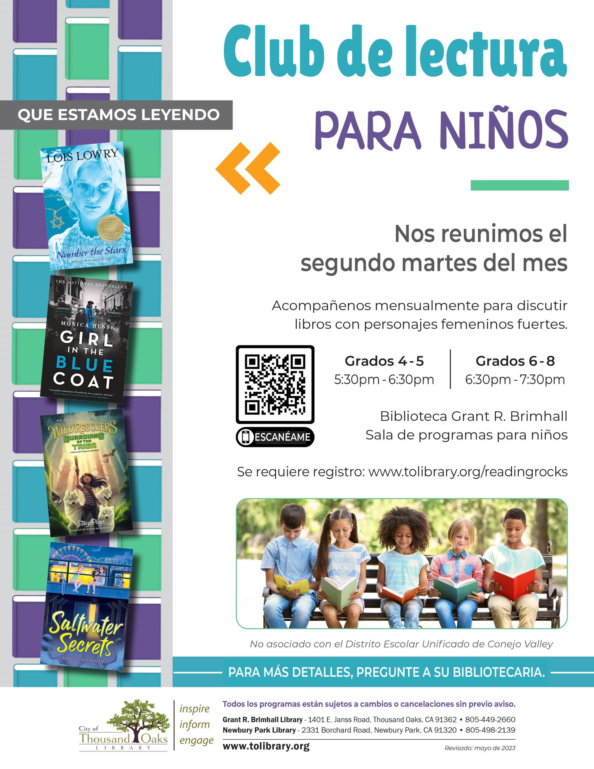 Reading Rocks! Book Club Summer 2023 SPANISH