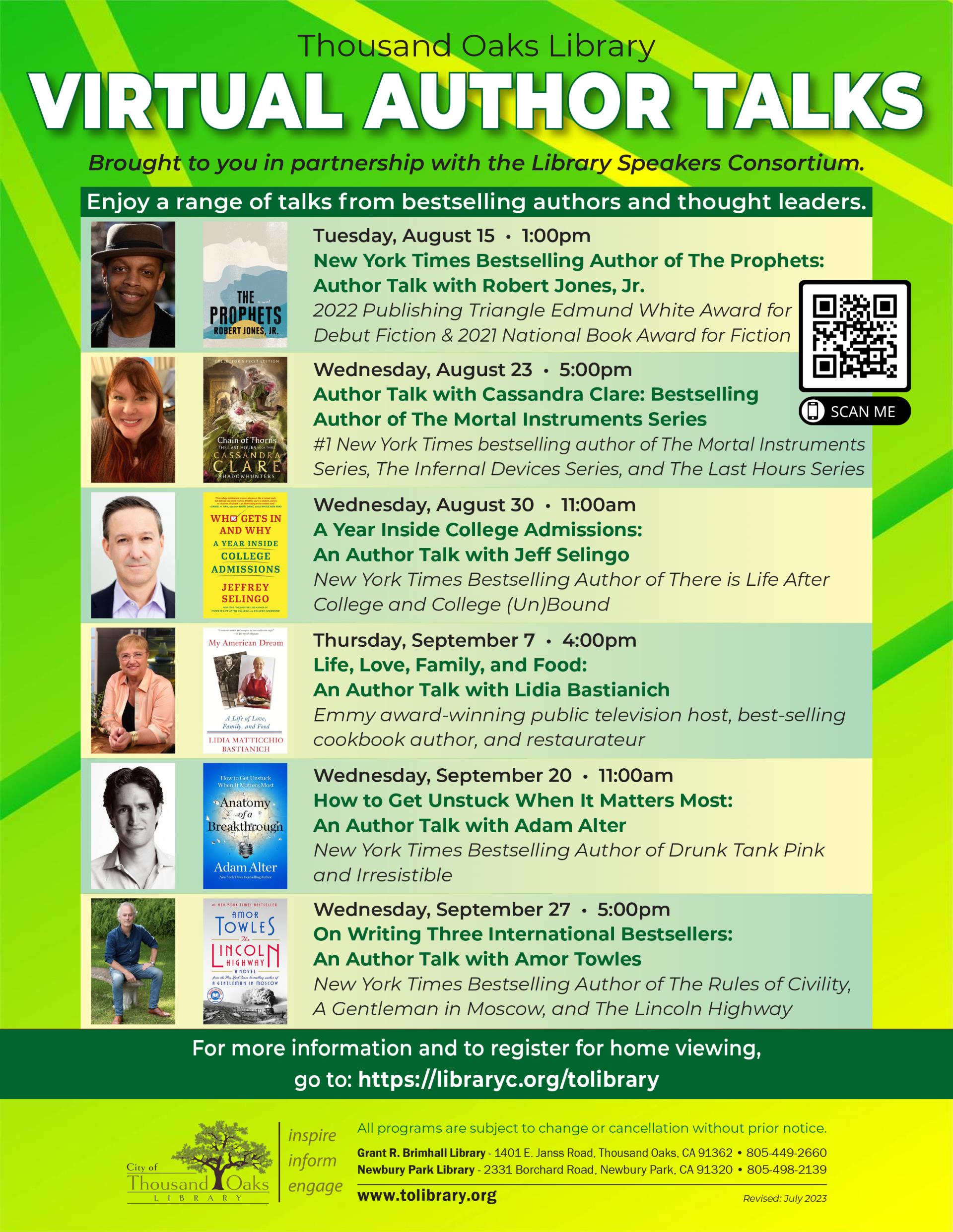 Virtual Author Talks August 2023