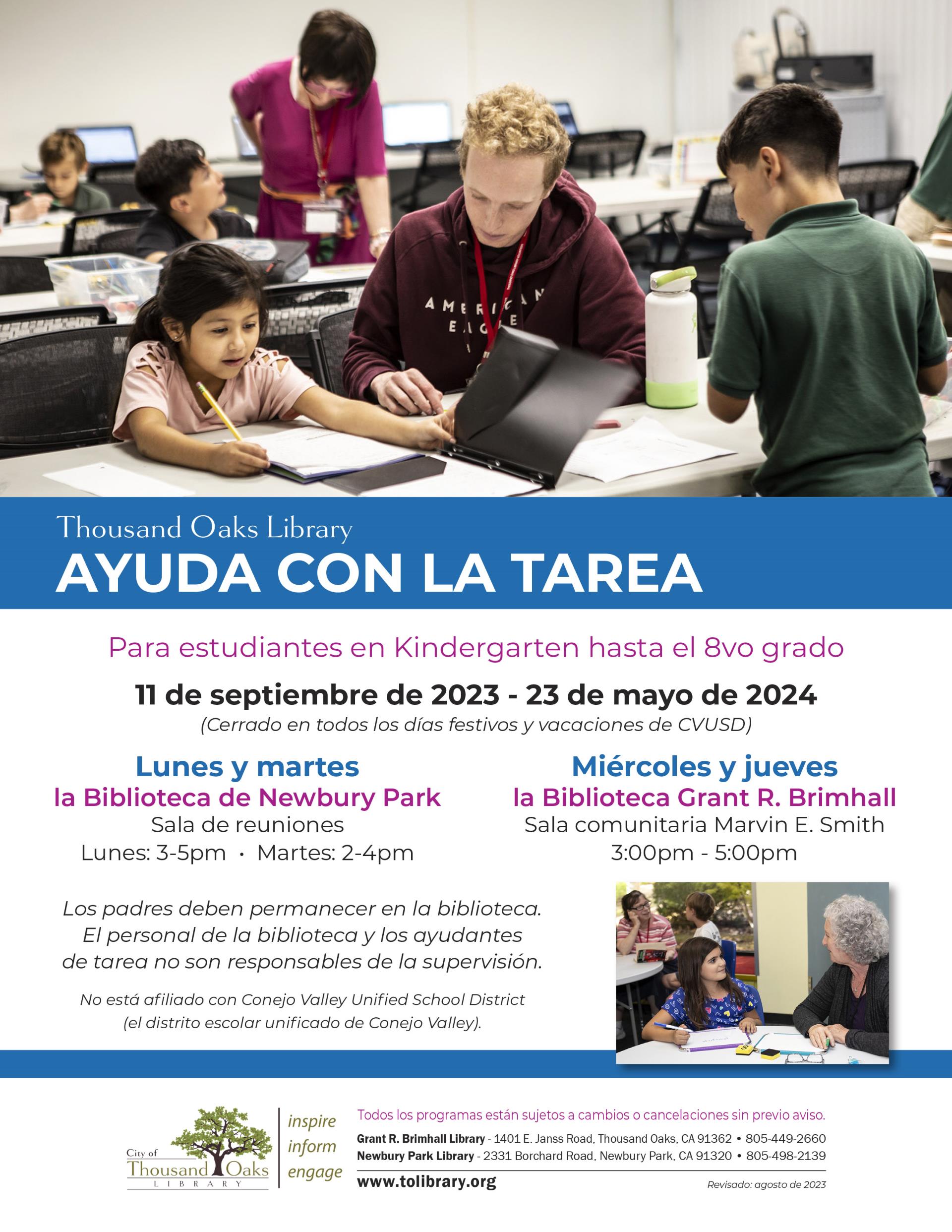 Homework Help Fall 2023 SPANISH