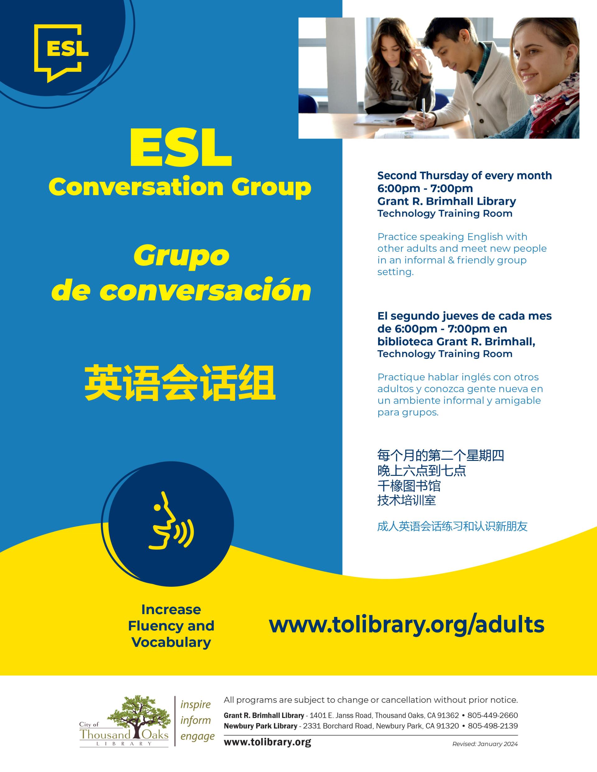 ESL Conversation Group 2024