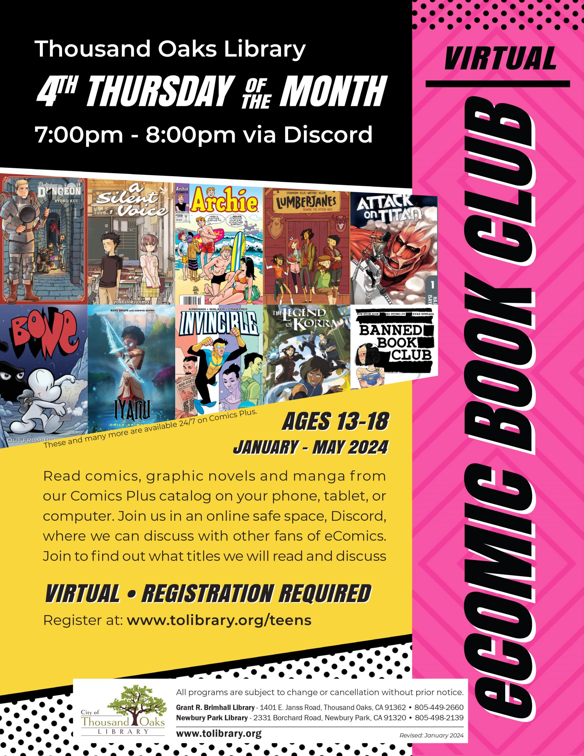 eComic Book Club - Winter 2024
