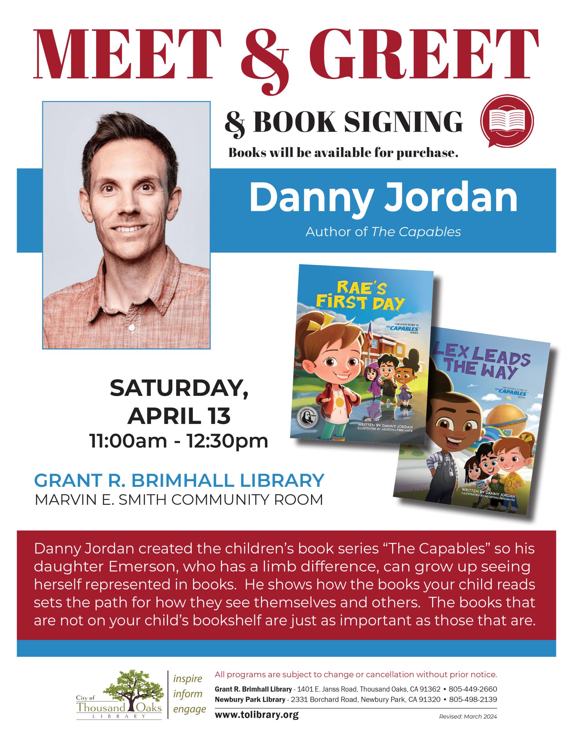 Danny Jordan Author Talk