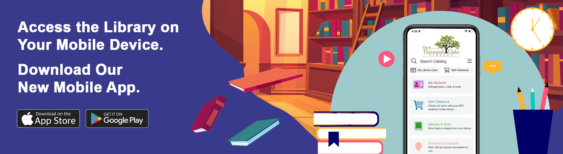 TO Library app homepage banner
