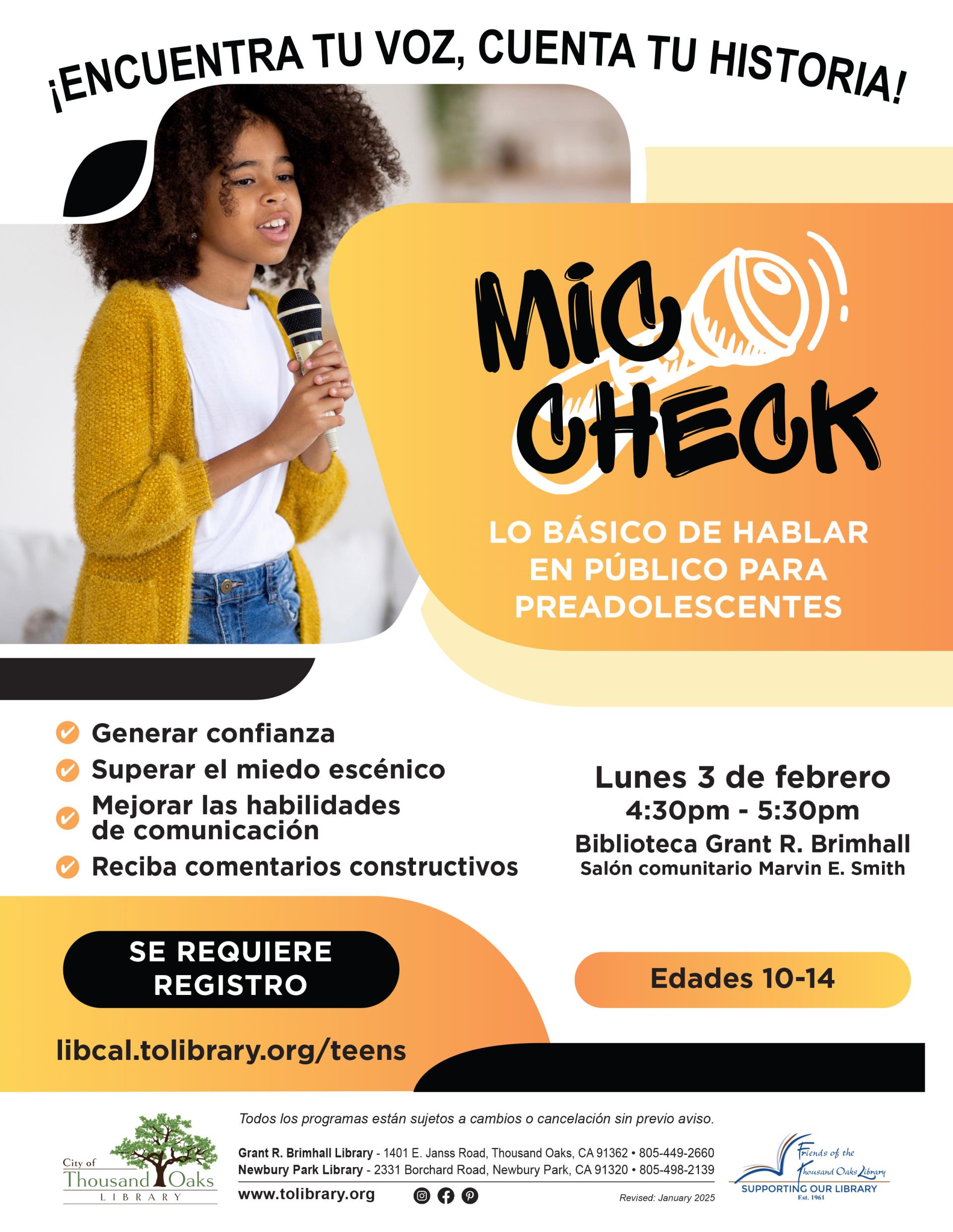 Mic Check FLYER 2025 SPANISH