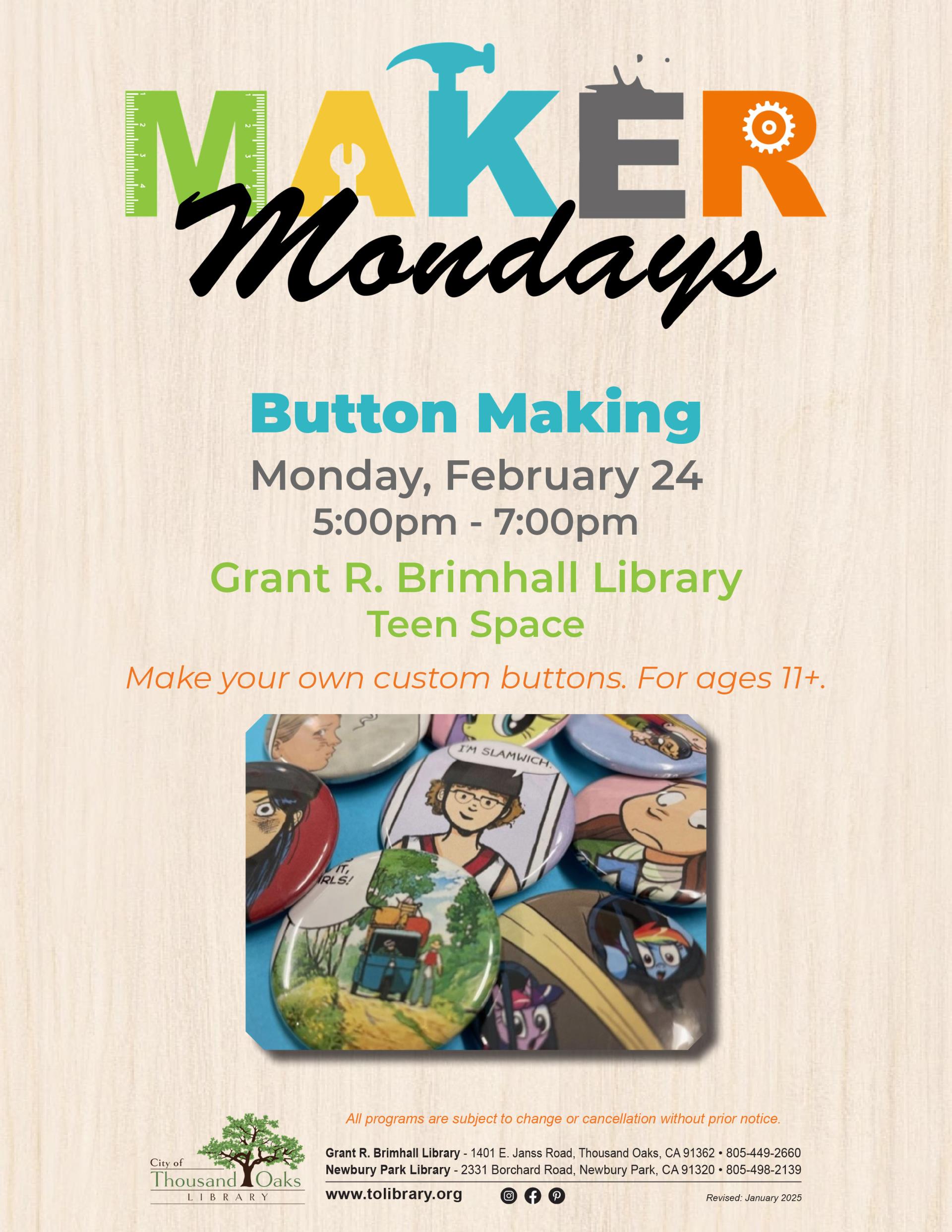 Maker Mondays - Feb 2025