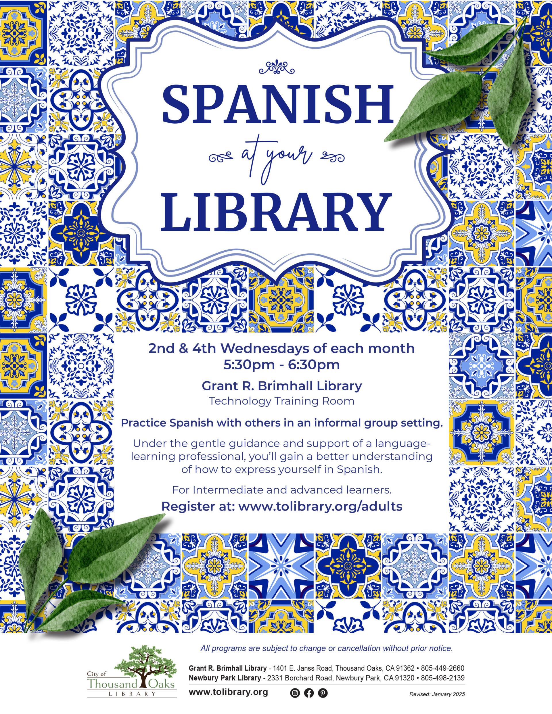 Spanish At Your Library 2025