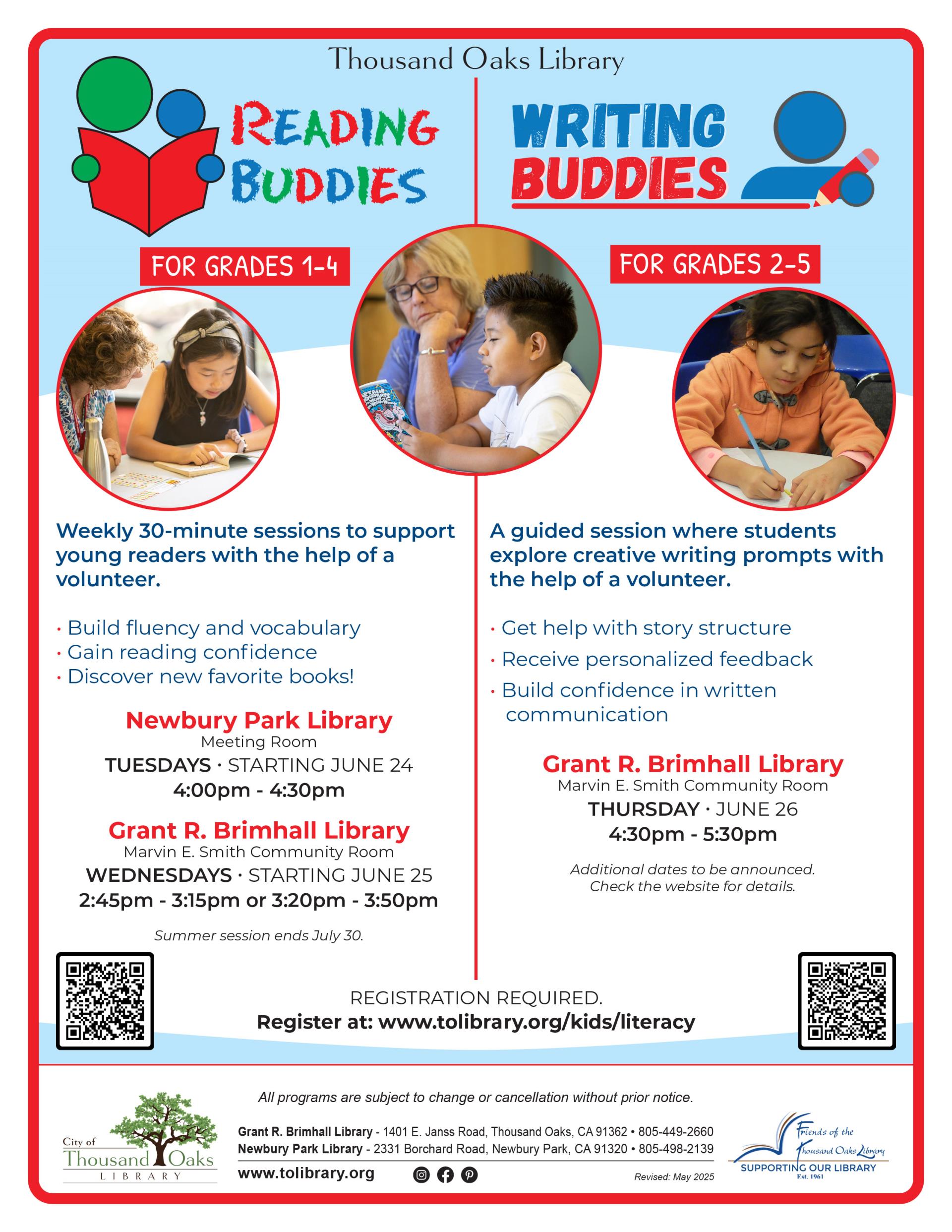 Children's Literacy Programs - Summer 2025 ENGLISH