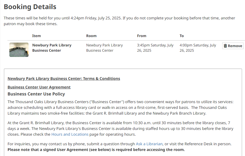 business centers booking