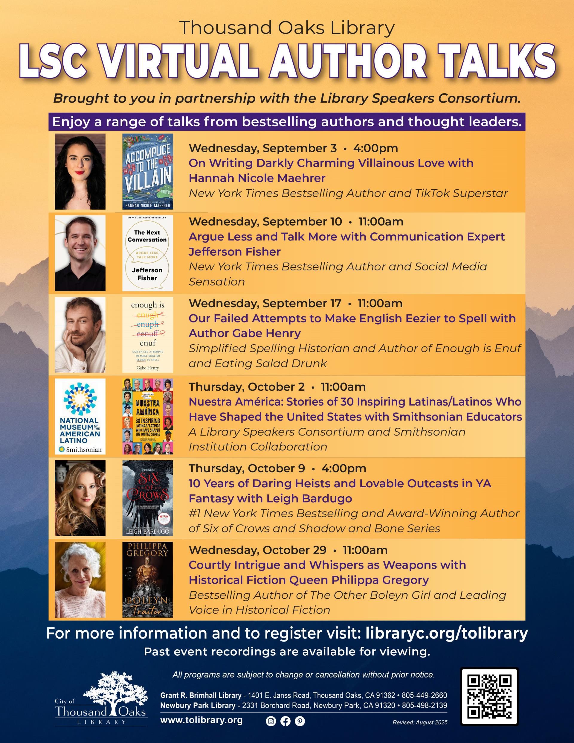 LSC Virtual Author Talks Sept 2025