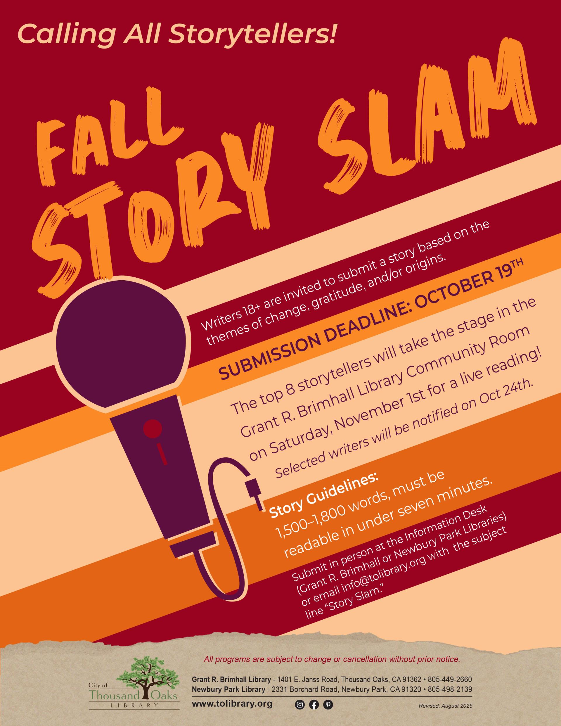 Story Slam Fall 2025
